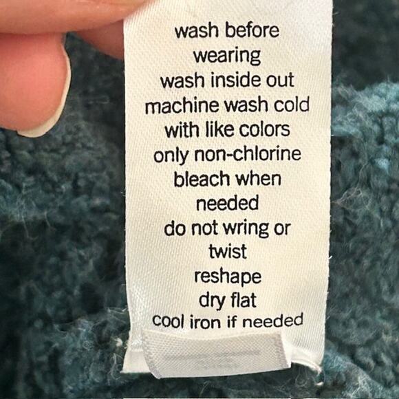 So Beyond Navy Juniors Cowl Neck Sweater, size Large - Picture 6 of 6